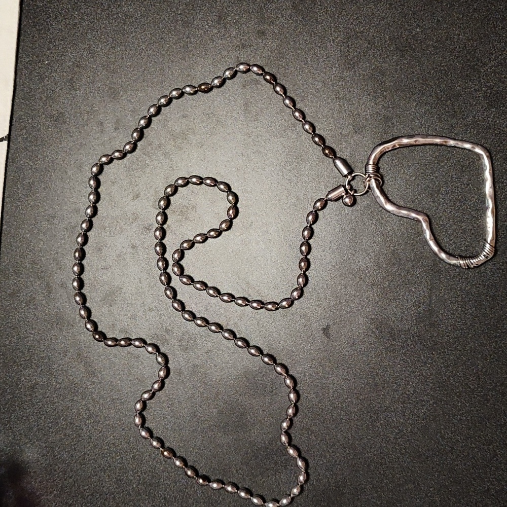 Silver heart necklace